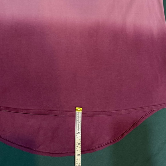 Seed to Style Organic Cotton Watercolor Print Long-Sleeve Top Pink Ombré Sz Lg - Picture 6 of 14